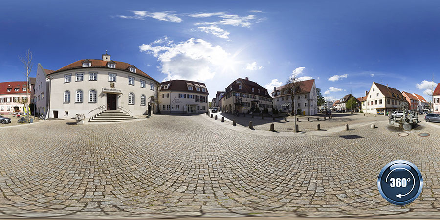 Virtueller Rundgang durch die Stadt Laupheim mit über 70 Panoramen