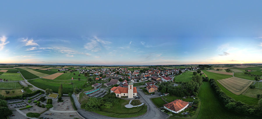 Altheim - Ein Dorf im Schwabenland - Panorama aufgenommen mit DJI Mini 3 Pro